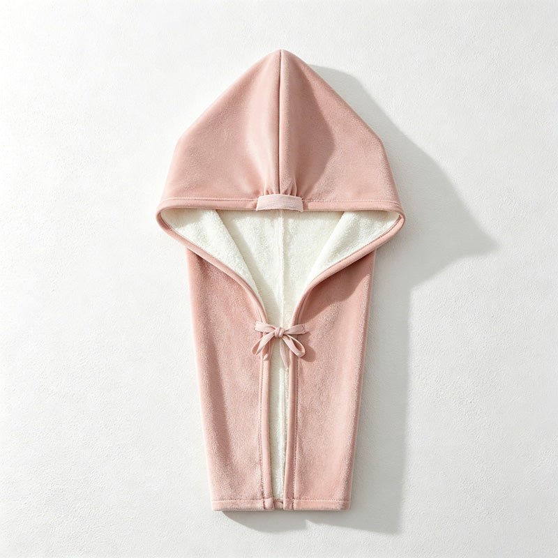 Teuke Home Double Layer Satin Hair Towel Wrap - Hooded Drying Cap