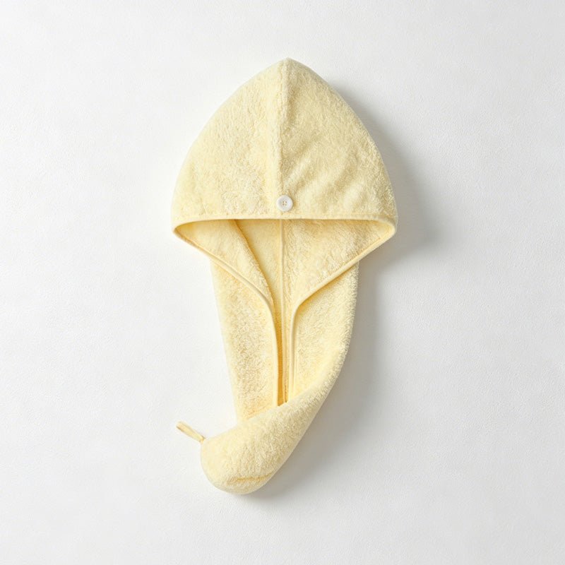 Teuke Home Solid Color Hair Towel Wrap - Hooded Drying Cap