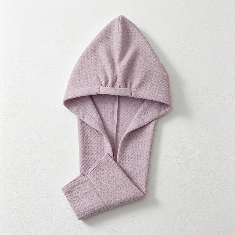 Teuke Home Double Layer Satin Hair Towel Wrap - Hooded Drying Cap