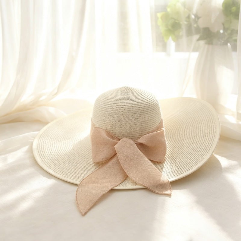 Teuke Home Bow Back Sun Hat - Adjustable Wide Brim Style