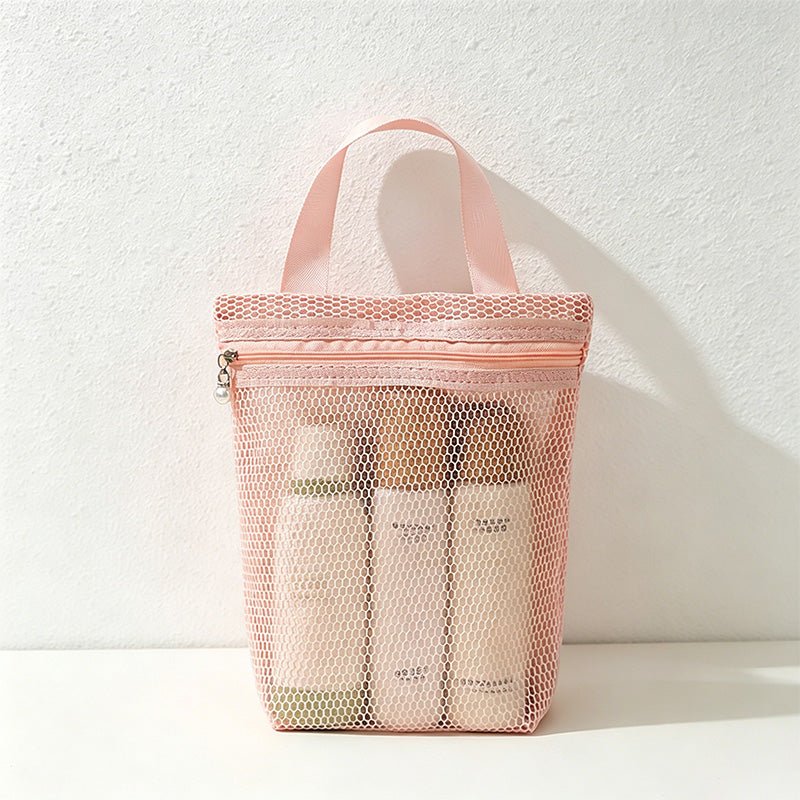 Teuke Home Mesh Handheld Tote Cosmetic Bag - Home Organizer