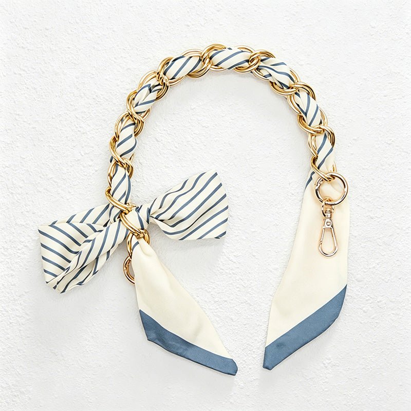 Teuke Home 16.54'' Blue Series Pattern Bow Chain Bag Strap - Everyday Accent
