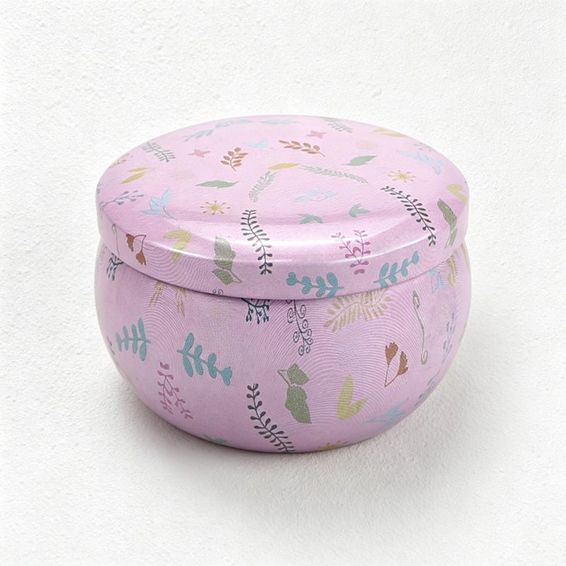 Teuke Home Pattern Mini Tin Scented Candle - Easy Storage Accent