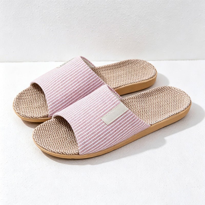 Teuke Home Woven Look Buckle Detail Home Slippers - Small Space Helper