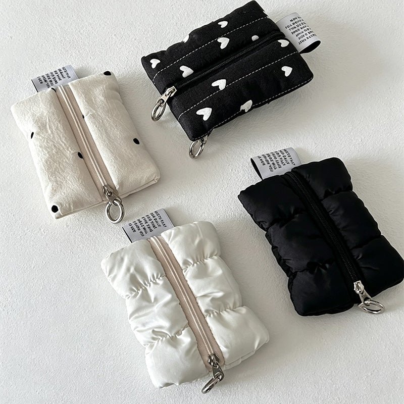 Teuke Home Textured Fabric Pouch Organizer Bag - Simple Daily Essential