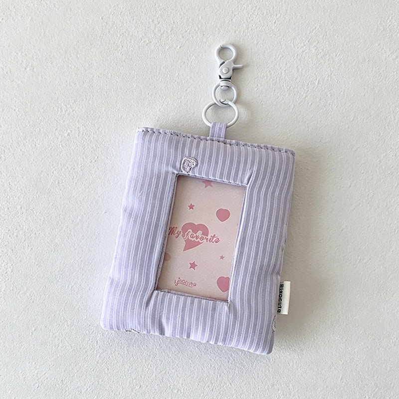 Teuke Home Quilted Photo Card Keychain Pouch - Bag Charm Accent