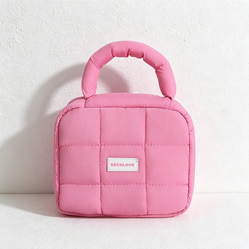 Teuke Home Puffy Handle Cosmetic Bag - Tabletop Beauty Accent