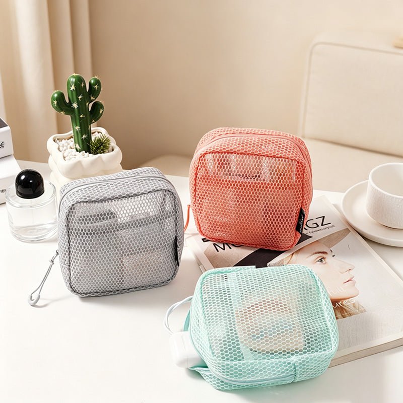 Teuke Home Zippered Square Zip Organizer Bag - Simple Daily Essential