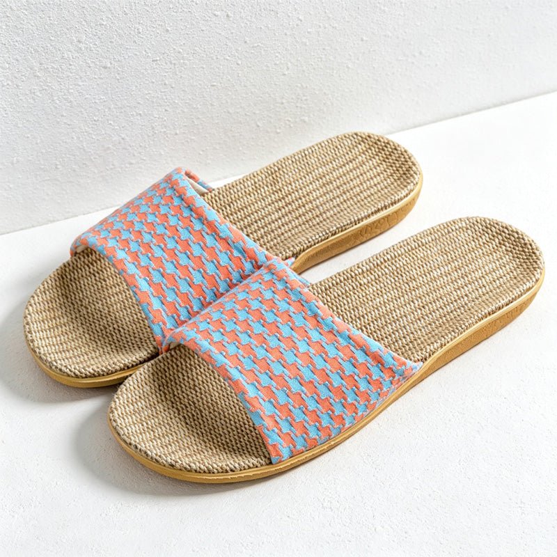 Teuke Home Woven Look Open Toe Home Slippers - Soft Home Detail