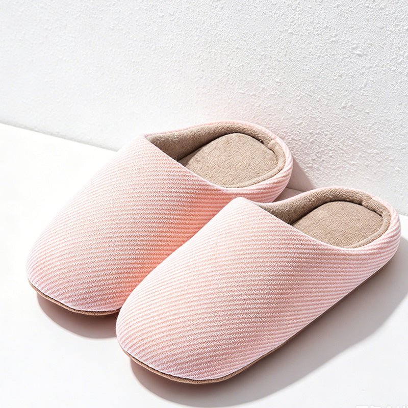 Teuke Home Striped Soft Indoor Slippers- Indoor Comfort Slides