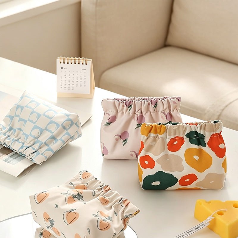 Teuke Home Drawstring Rounded Pouch Organizer Bag - Everyday Use Accent