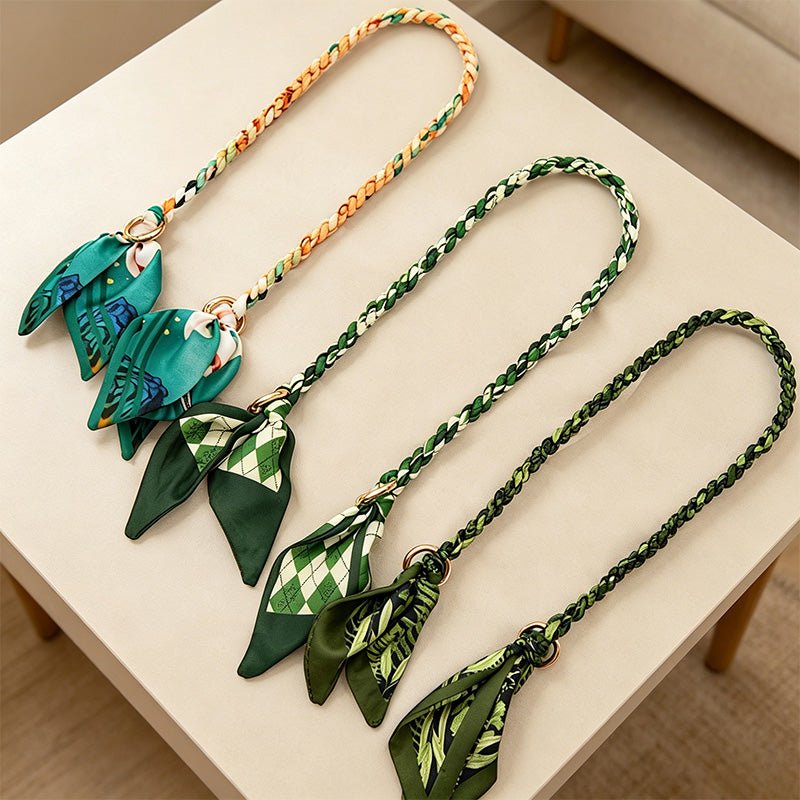 Teuke Home 18.89'' Braided Leaf Ribbon Bag Strap - Shoulder Accent