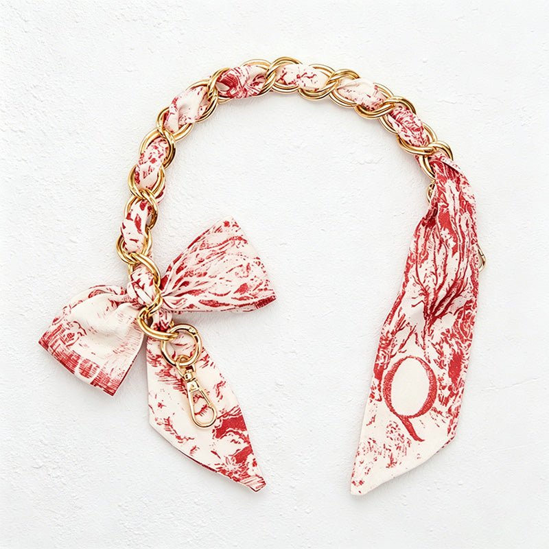 Teuke Home 16.54'' Red Series Pattern Bow Chain Bag Strap - Everyday Accent