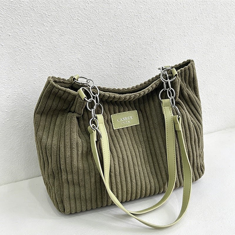 Teuke Home Pleated Shoulder Tote Bag - Vanity Carry Accent