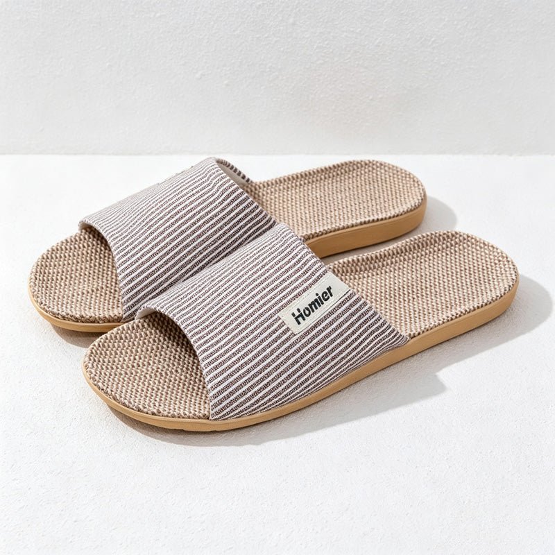 Teuke Home Woven Look Buckle Detail Home Slippers - Small Space Helper
