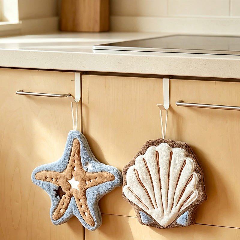 Teuke Home Hanging Shell Starfish Hanging Towel - Practical Room Accent