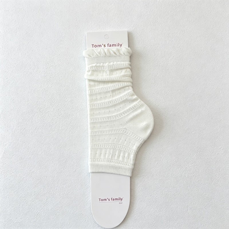 Teuke Home Ribbed Neutral Textured Hosiery - Easy Storage Accent