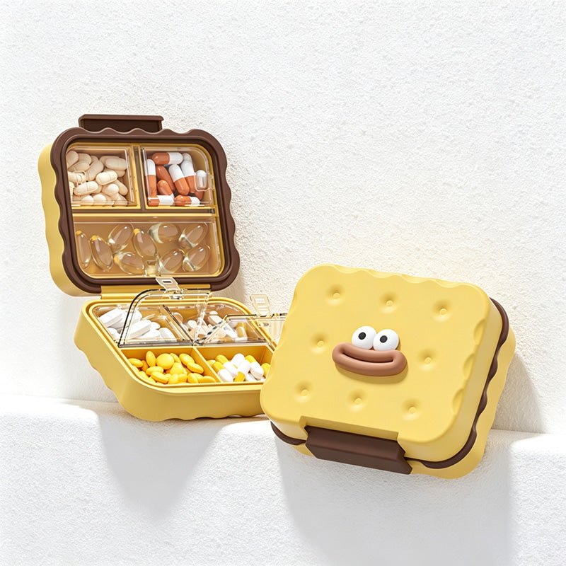 Teuke Home Cute Cookie Shape Pill Box - Cozy Corner Accent