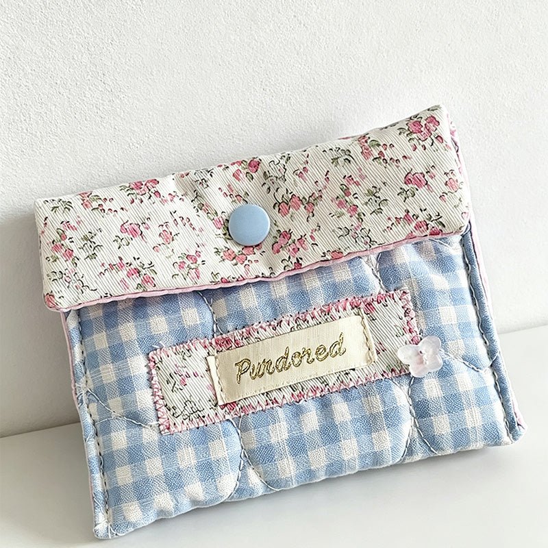Teuke Home Quilted Ruffled Trim Organizer Bag - Practical Room Accent