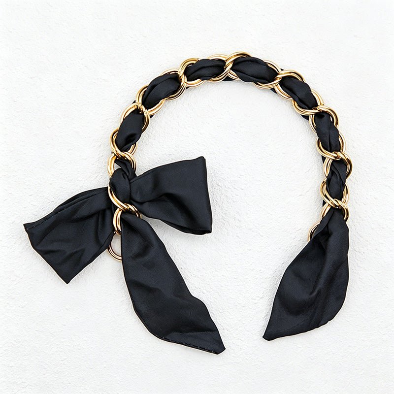 Teuke Home 16.54’’ Black Series Printed Bow Chain Bag Strap - Soft Accent