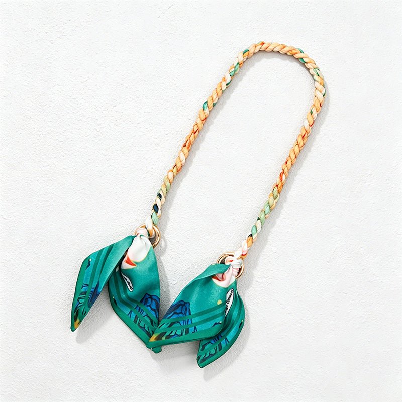 Teuke Home 18.89'' Braided Leaf Ribbon Bag Strap - Shoulder Accent