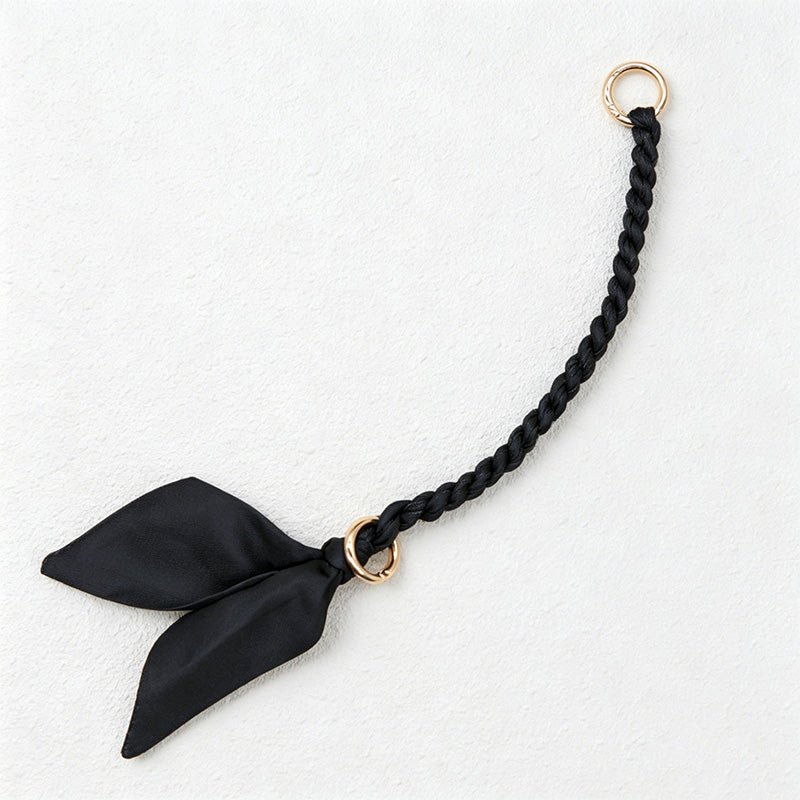 Teuke Home 10.24'' Black Series Short Leaf Ribbon Bag Strap - Mini Accent