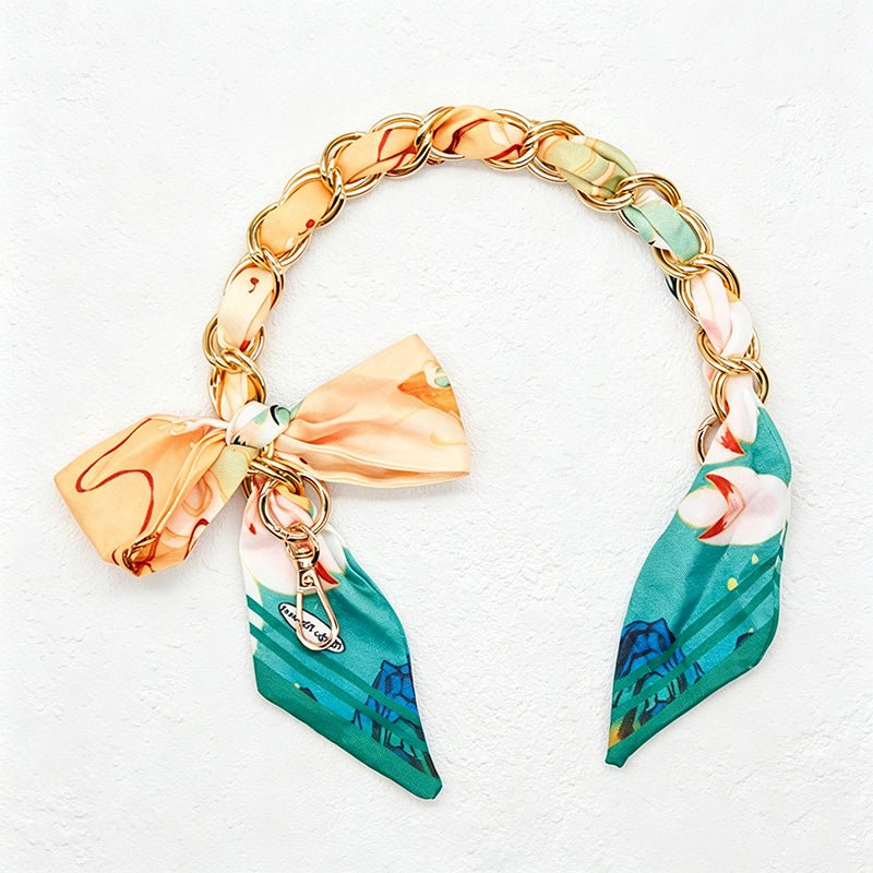 Teuke Home 16.54’’ Green Series Printed Bow Chain Bag Strap - Soft Accent