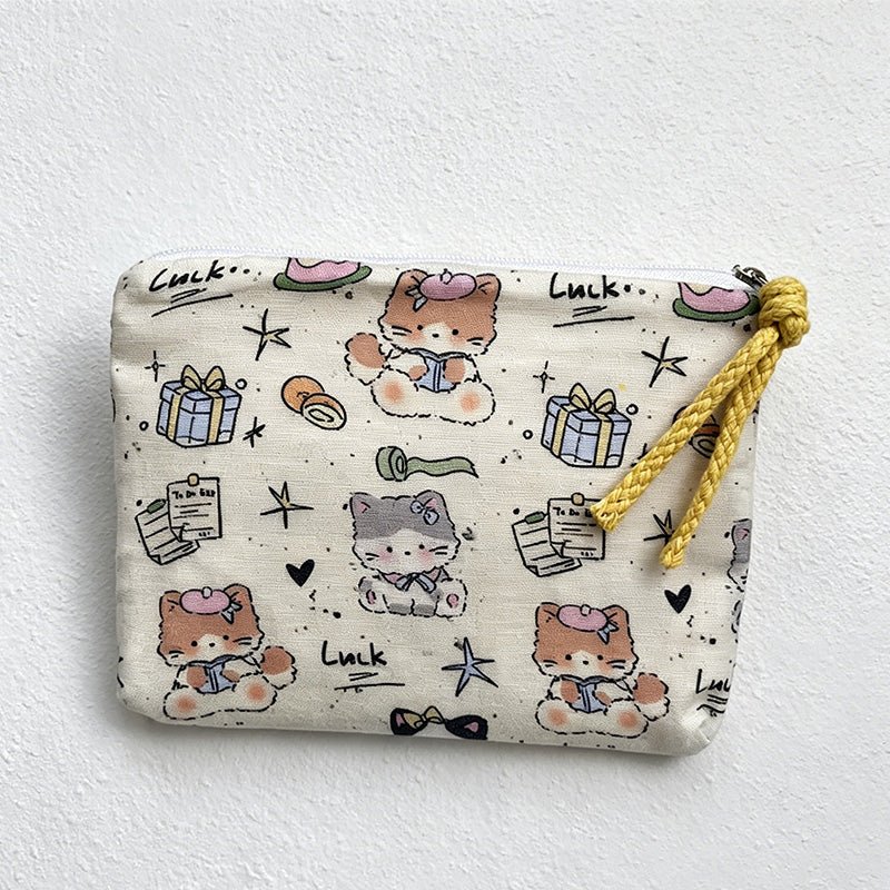 Teuke Home Canvas Zipper Pouch - Small Storage Accent