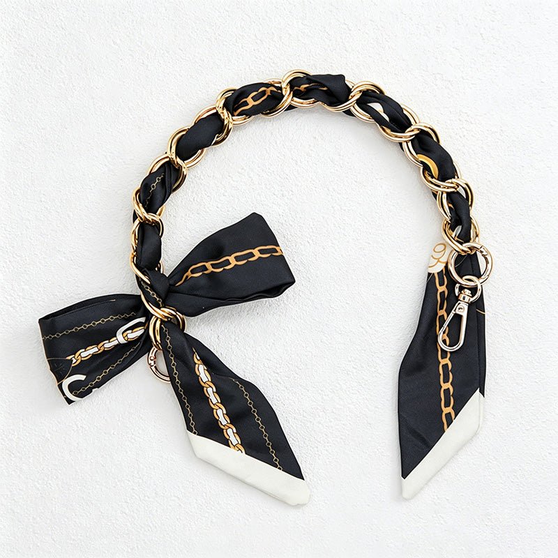 Teuke Home 16.54’’ Black Series Printed Bow Chain Bag Strap - Soft Accent