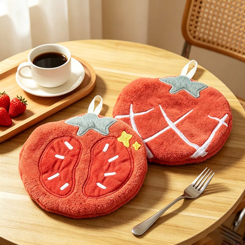 Teuke Home Hanging Tomato Shape Hanging Towel - Small Space Helper