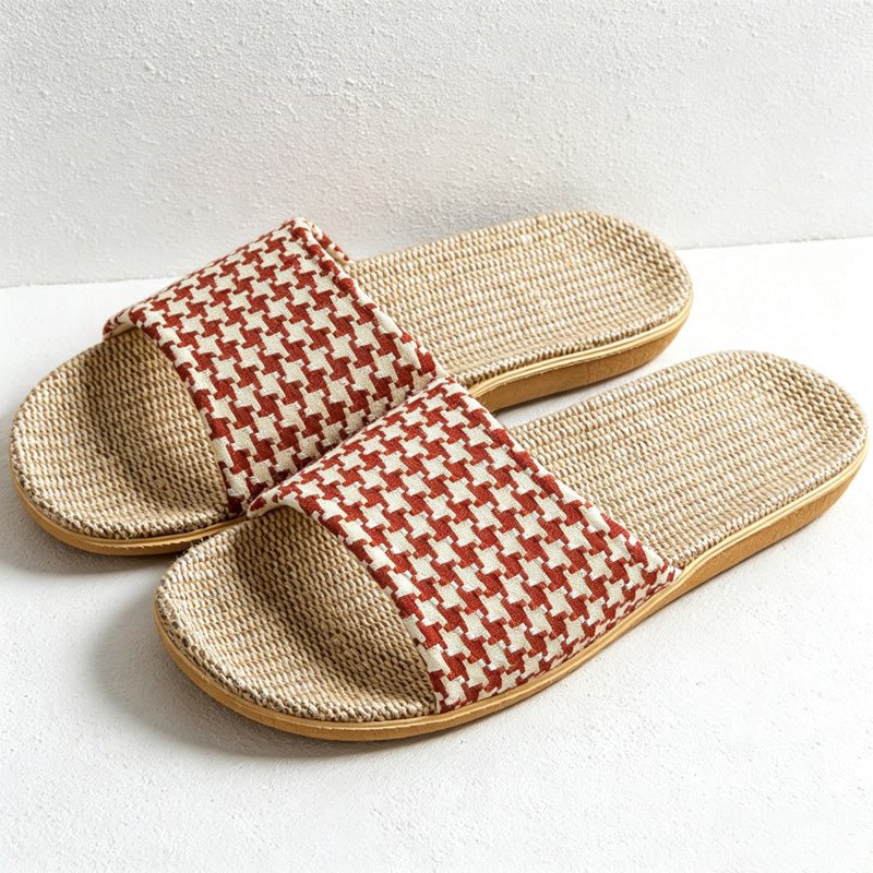 Teuke Home Woven Look Open Toe Home Slippers - Soft Home Detail