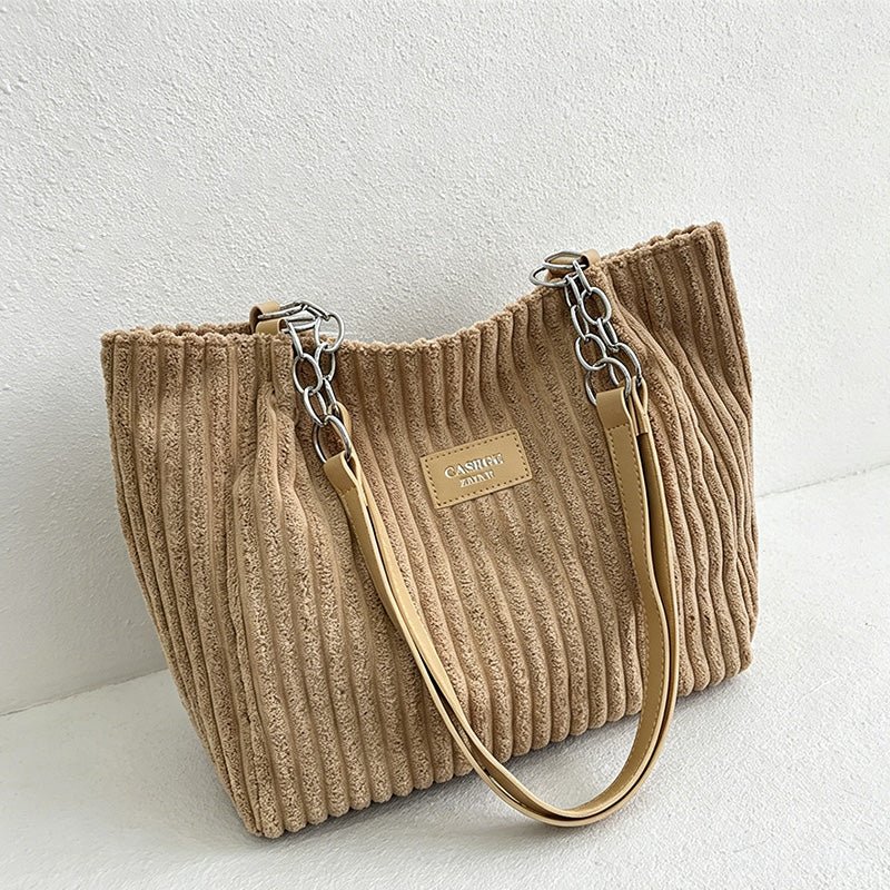 Teuke Home Pleated Shoulder Tote Bag - Vanity Carry Accent