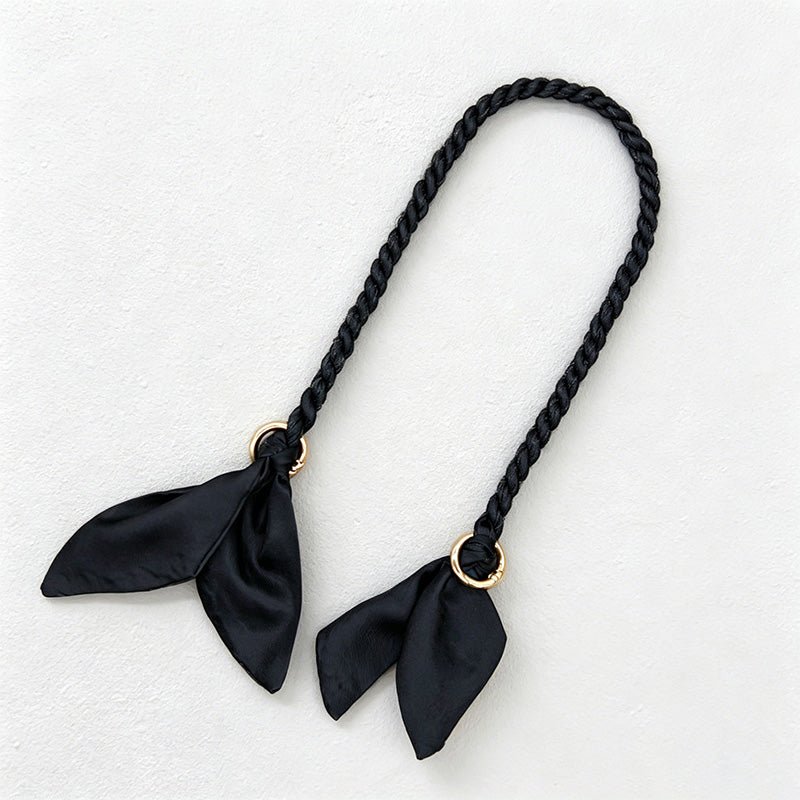 Teuke Home 18.89'' Black Series Bow Tie Accent Bag Shoulder Strap - Everyday Bag Accent