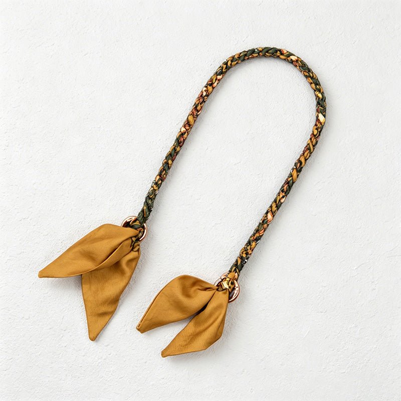 Teuke Home 18.89'' Khaki Series Braided Bow Chain Bag Strap - Shoulder Accent