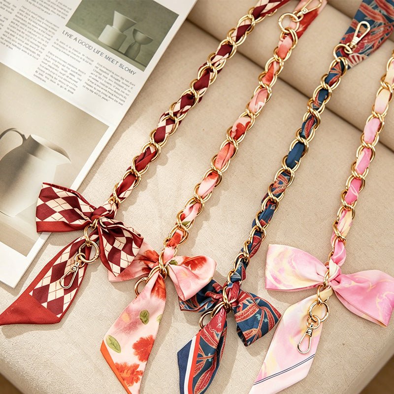 Teuke Home 16.54’’ Printed Bow Chain Bag Strap - Soft Accent