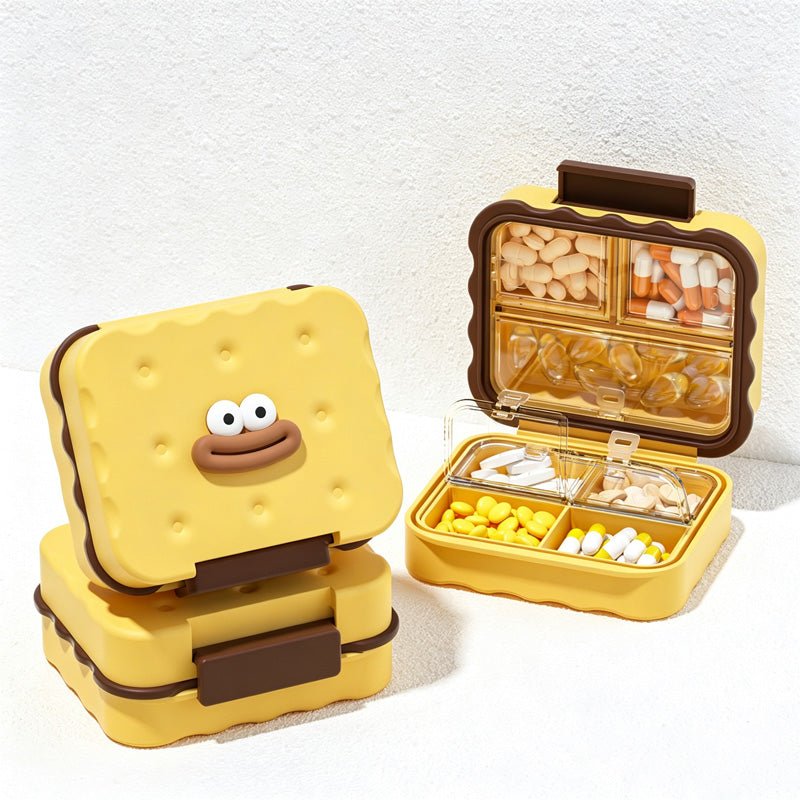 Teuke Home Cute Cookie Shape Pill Box - Cozy Corner Accent