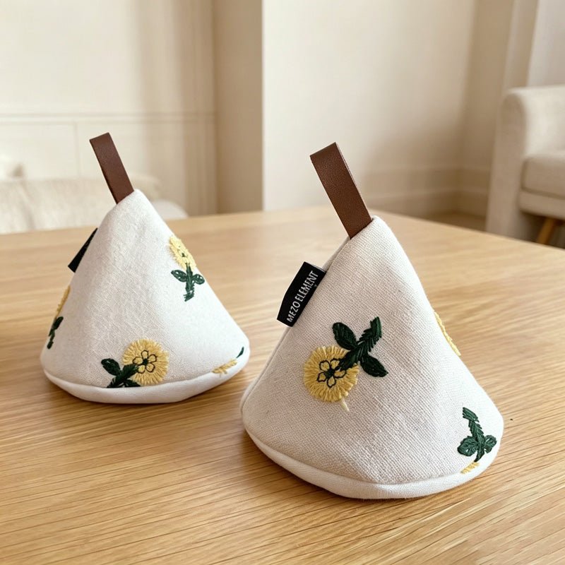 Teuke Home Yellow Flower Pot Lid Pot Top Cover Anti-Scalding Hat - Easy Storage Accent