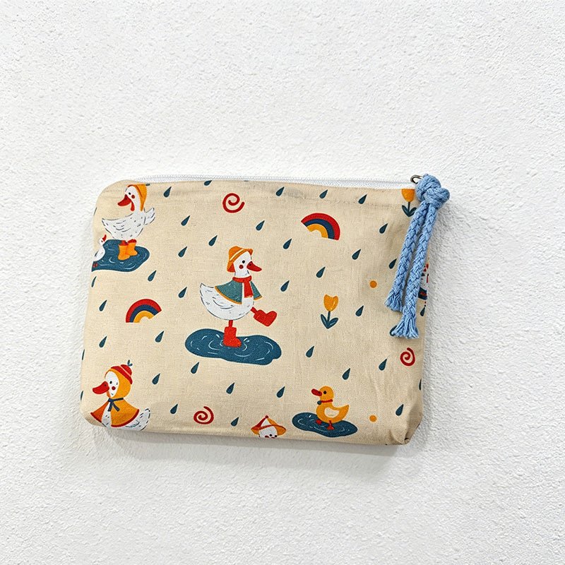 Teuke Home Cartoon Animal Print Coin Pouch - Small Storage Accent
