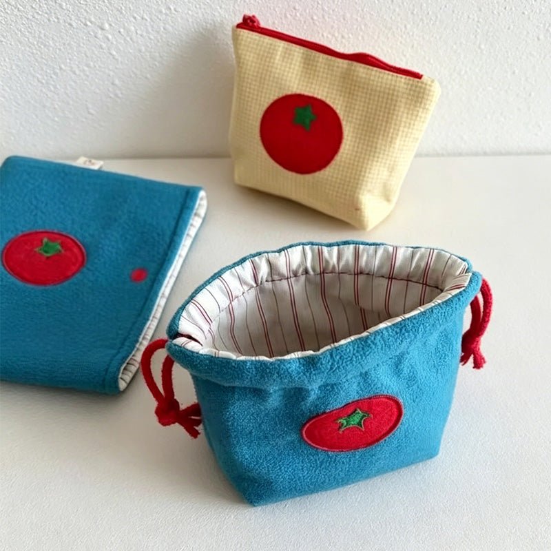 Teuke Home Fruit Accent Drawstring Pouch - Small Storage Helper