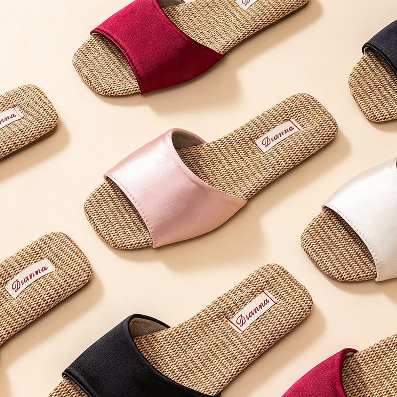 Teuke Home Woven Look Contrast Footbed Home Slippers - Gentle Display Piece