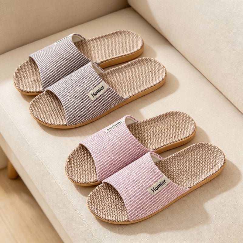 Teuke Home Woven Look Buckle Detail Home Slippers - Small Space Helper