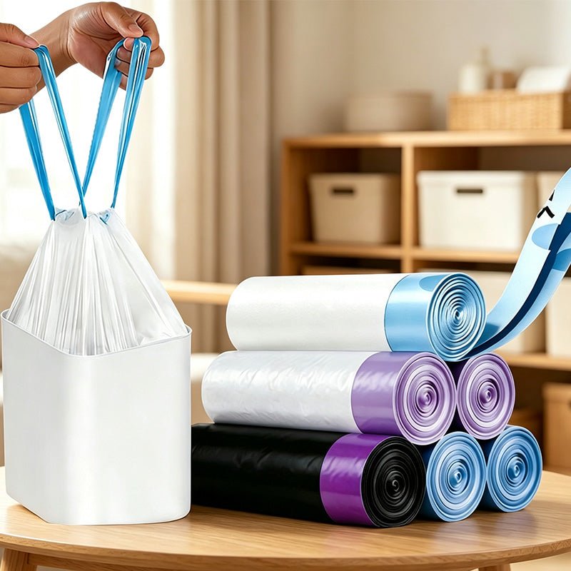 Teuke Home Drawstring Black Bin Drawstring Waste Bag - Warm Room Detail (MK2PPAS6H16TW16)