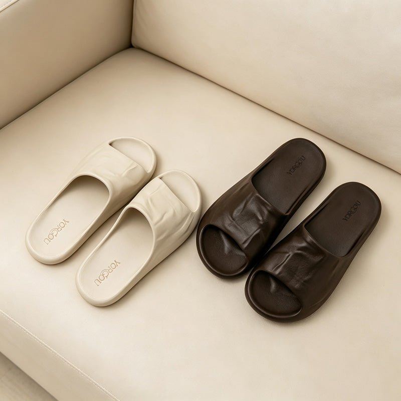 Teuke Home Smooth Round Home Slippers - Cozy Corner Accent