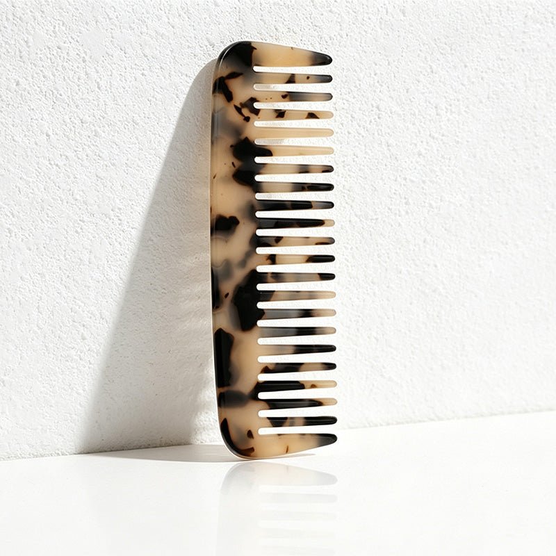 Teuke Home Shell Shape Tortoiseshell Pocket Comb - Easy Storage Accent
