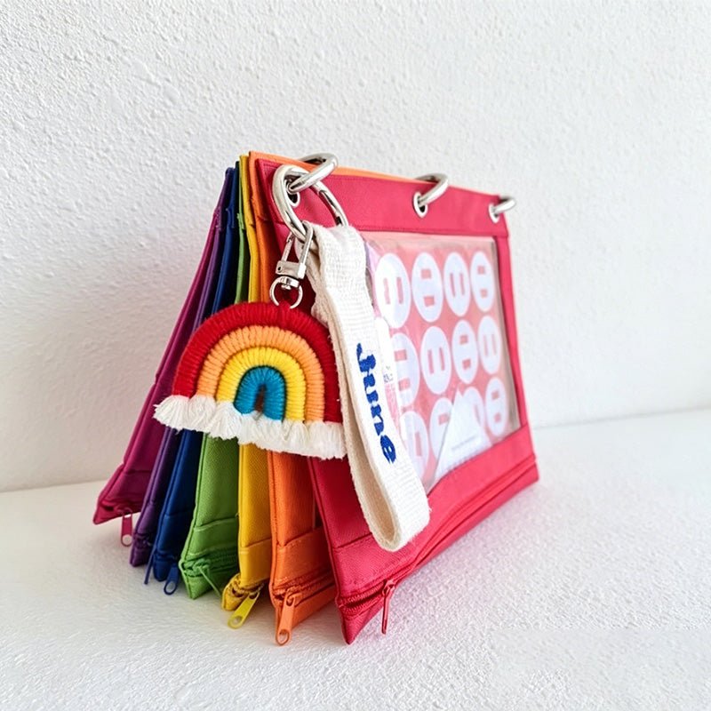 Teuke Home Rainbow Seven-Color Toiletry Bag Set- Colorful Storage Pouch