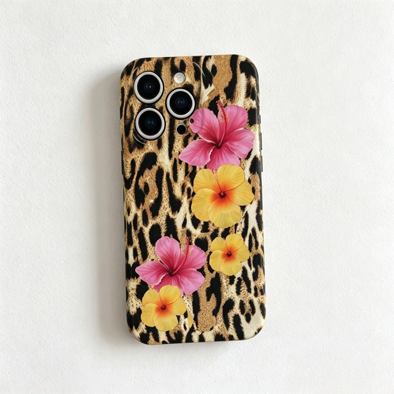 Teuke Home iPhone 17 Series Floral Leopard Phone Case - Vibrant Pattern Cover