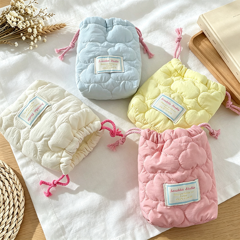 Teuke Home Quilted Camera Pouch Organizer Bag - Calm Shelf Addition