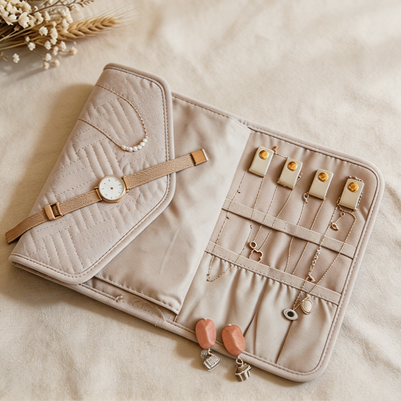 Teuke Home Envelope Jewelry Roll Organizer Bag - Comfortable Daily Organizer