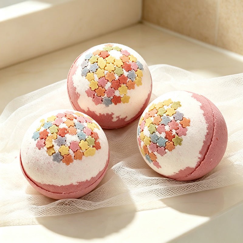 Teuke Home Floral Bath Bomb - Colorful Flower Bath Fizz