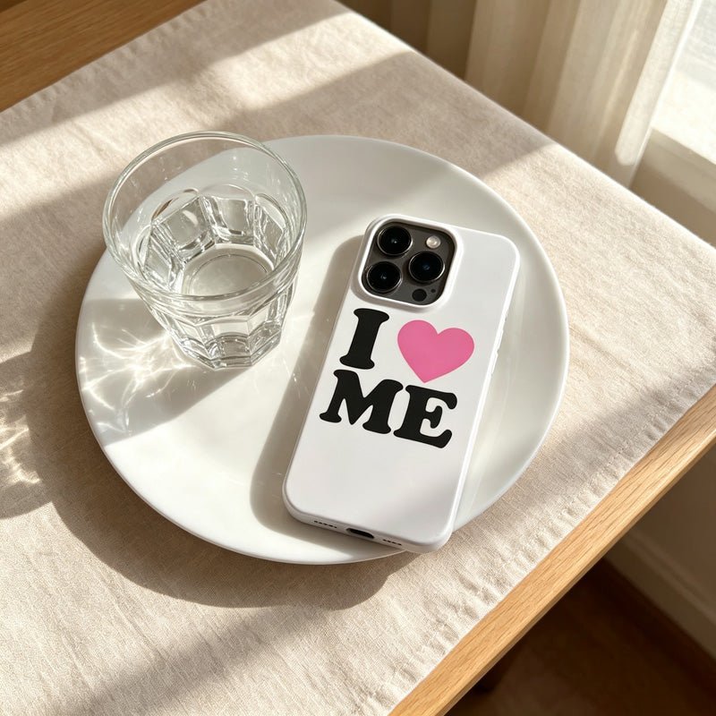 Teuke Home iPhone 17 Series White Self Love Phone Case - Message Graphic Cover